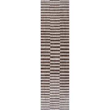 Sukie Modern Offset Stripe Indoor/outdoor Area Rug